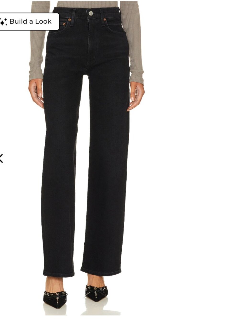 Agolde Harper Mid Rise Wide Straight Jeans